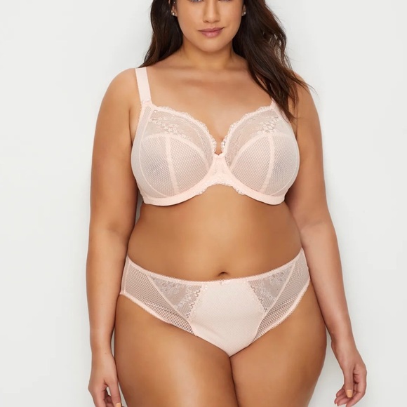 Elomi EL4382 Charley Stretch Lace Underwire Plunge Bra baby pink - Picture 5 of 16